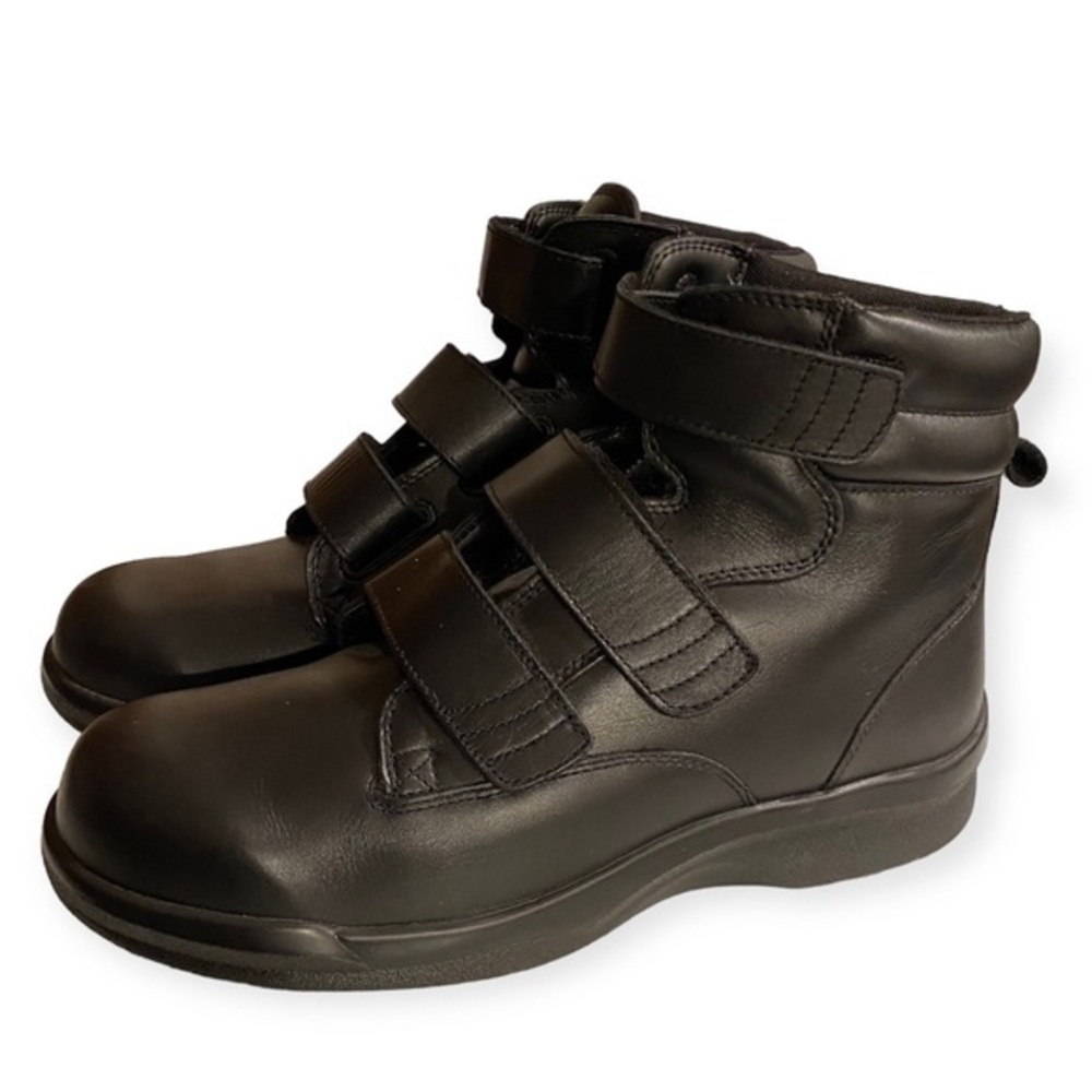 Apex Shoes  Boots Mens‎ Size 12 Black Velcro Like  New Double Strap Active Walk